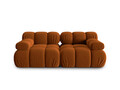 Canapea modulara 2 locuri, Bellis-51, Micadoni Home, 188x94x70 cm, catifea, teracota