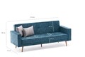 Canapea extensibila Dublin, Balcab Home, 3 locuri, 214x75x90 cm, lemn, turocaz