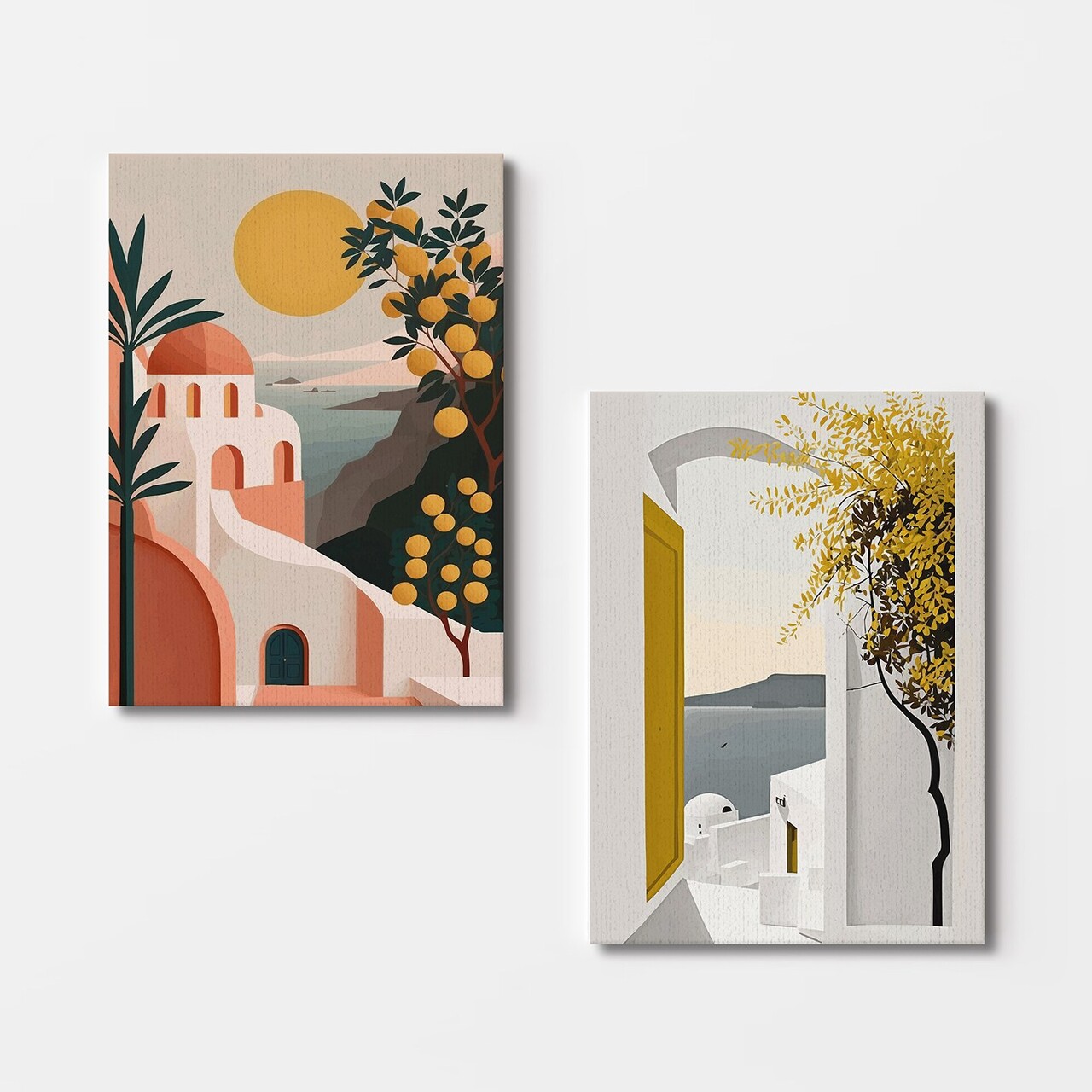 Set 2 tablouri decorative, 2KNV4328, Lemn, Multicolor - view 3