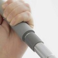 Set mop plat si galeata cu 2 compartimente Klirimop, InnovaGoods, cap rotativ 360º, 140 cm, 6 L, gri/galben