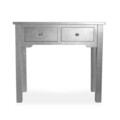 Consola cu 2 sertare Frye, Versa, 80 x 34.5 x 75 cm, lemn, argintiu