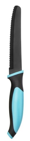 Cutit pentru rosii summer, ambition, 11 cm, otel carbon, albastru
