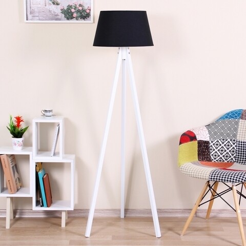 Lampadar Conical, Casa Parasio, 38x42x145 cm, 1 x E27, 60 W, negru/alb Casa Parasio