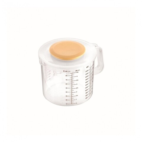 Cana gradata cu capac delicia, tescoma, 1.5 l, plastic, galben
