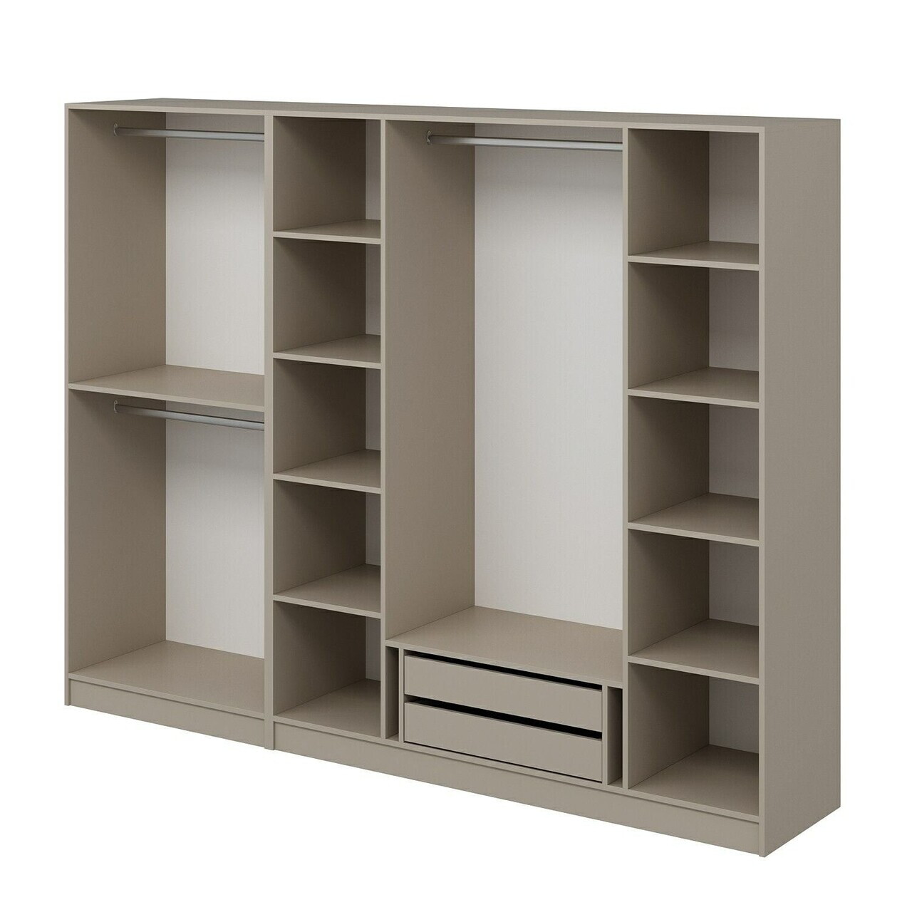 Dulap pentru haine, Hanah Home, Nisa, 270x210x52 cm, Gresie — imaginea 6