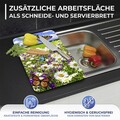 Set 2 protectii pentru aragaz Maximex, Summer, 52x30 cm, sticla, multicolor