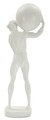Statueta / figurina decorativa Atlas, Mauro Ferretti, 18x12.5x50 cm, polirasina, alb