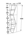 Corp biblioteca, Zena Home, Arrow, 31.8x165x31.8 cm, PAL, Alb