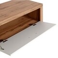 Mobilier living cu LED, 4 piese, Munchen, 290 x 48 x 195 cm, PAL, alb/stejar
