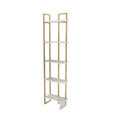 Corp biblioteca, Retricy, Alice, 45.2x21.6x180 cm, PAL, Alb/Auriu