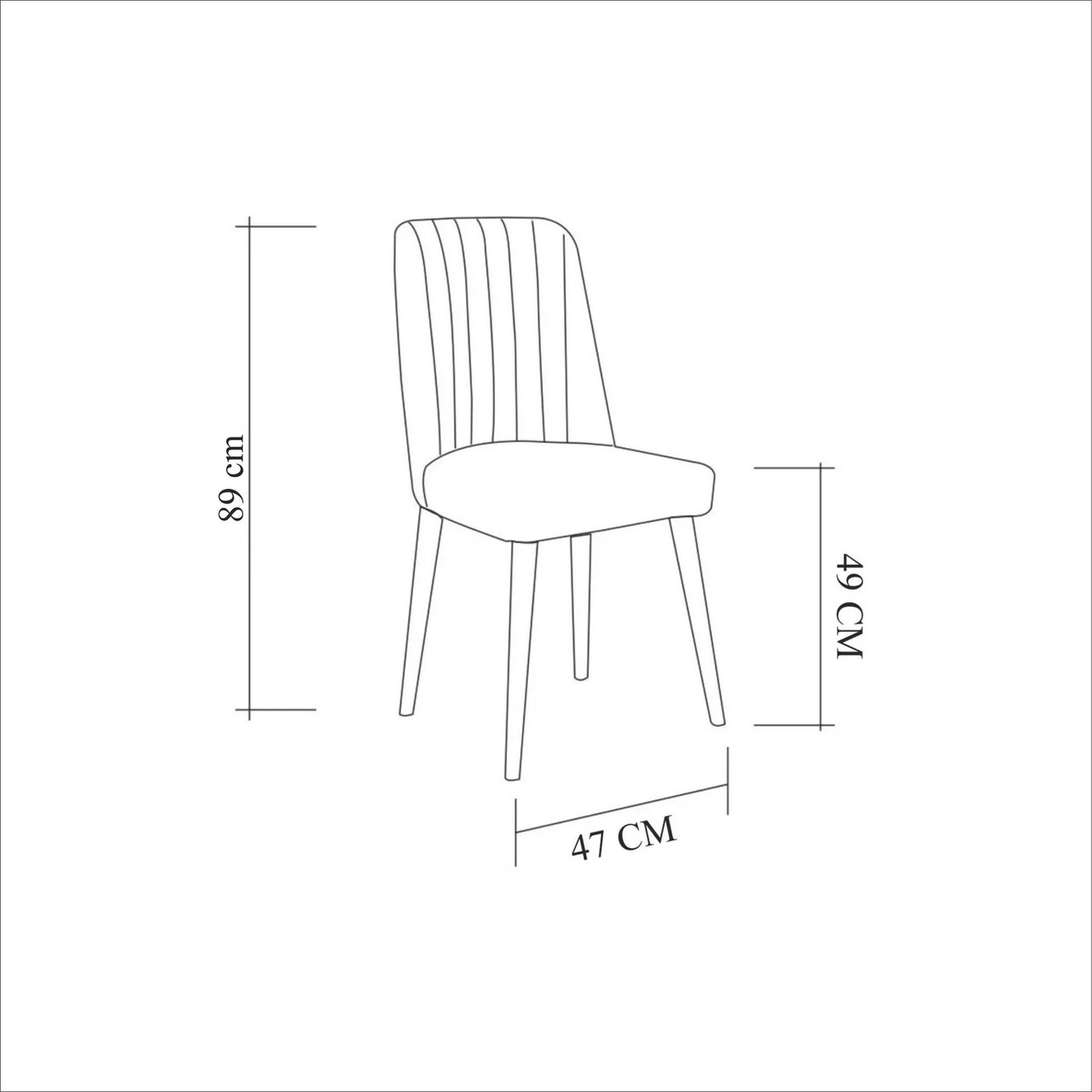 Scaun, Hanah Home, Vina Sandalye Soho, Atlantic, 47x89x46 cm, Atlantic Pine / Soho - imagine 6