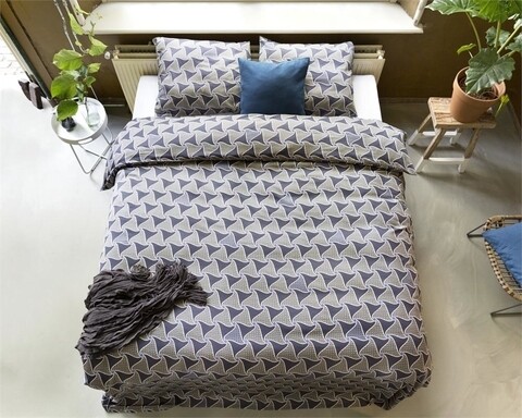 Lenjerie de pat dubla Swen Grey, Primaviera Deluxe, 3 piese, 200x220 cm, bumbac satinat, gri