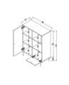 Dulap multifunctional, Wolina, Jüt Multi, 40x90x110 cm, Lemn, Stejar