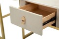 Set 2 masute de cafea Beauty, Mauro Ferretti, 70x70x48 cm, 50x50x43.5 cm, lemn de pin/MDF/metal, crem/auriu