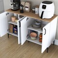 Dulap multifunctional, Rani, JE162, Alb/Maro