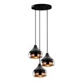 Lustra, Yildo - 6871, Opviq, 37 x 111 cm, 3 x E27, 40W, negru/cupru