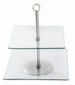 Suport prajituri cu 2 etaje Laura, Ambition, 30 cm, sticla