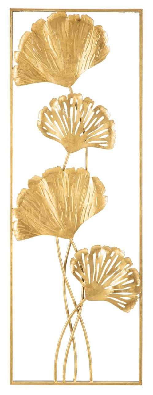 Decoratiune de perete 3D Iris B, Mauro Ferretti, 31x90 cm, fier, auriu