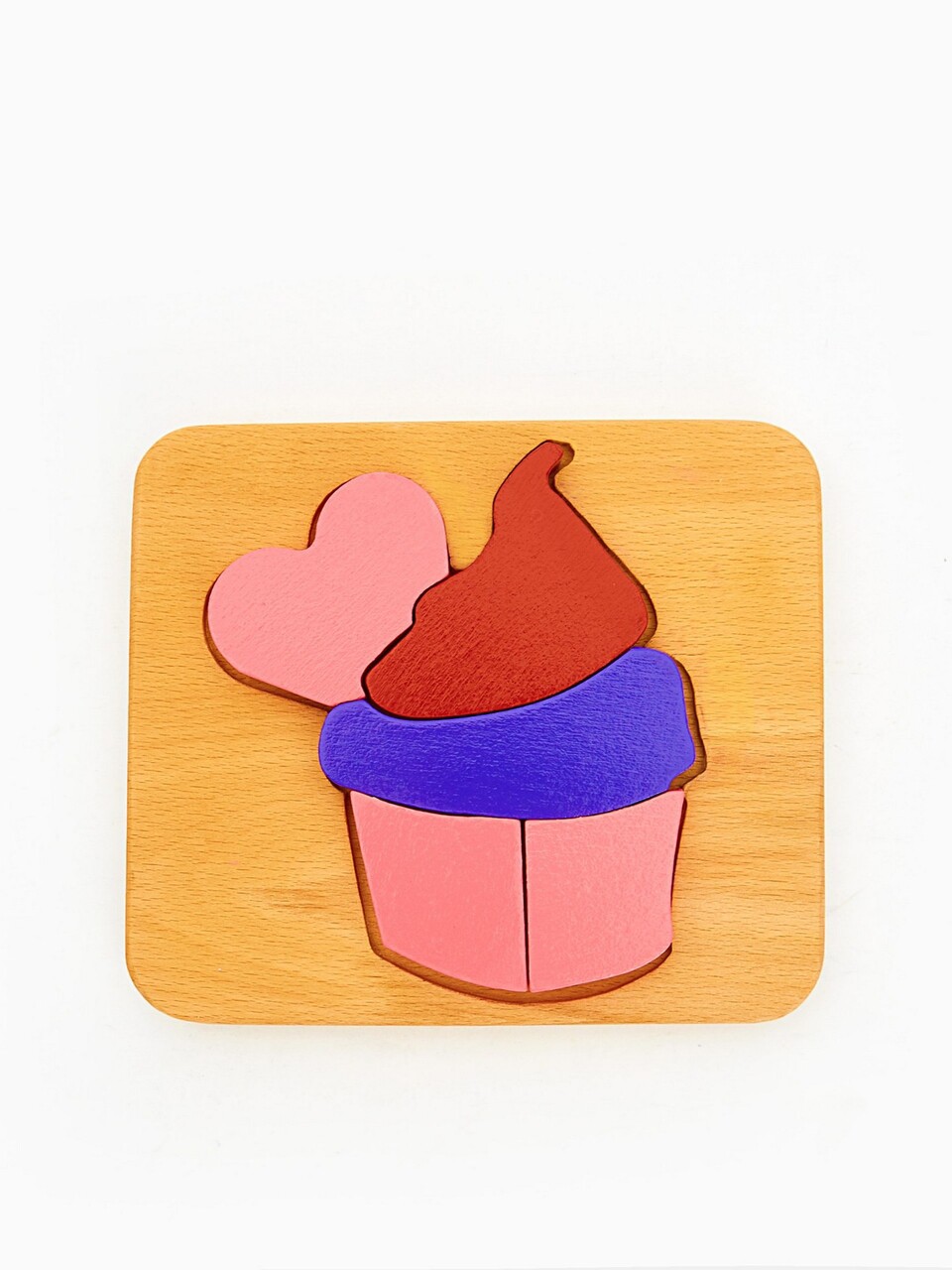 Jucarie pentru landou/carucior, Hanah Home, Cupcake, 18x16x3 cm, Multicolor - view 2