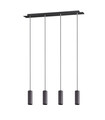 Lustra Marley, TRIO, 75x9x150 cm, 35W, 4x GU10, metal, negru mat