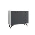 Dulap multifunctional, Mod Design, Waga, 100x82x35 cm, Alb / Antracit