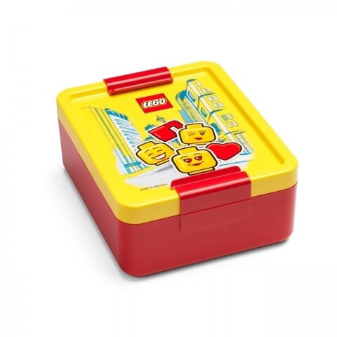 Cutie pentru pranz Girl, LEGO, 1000 ml, polipropilena, rosu/galben