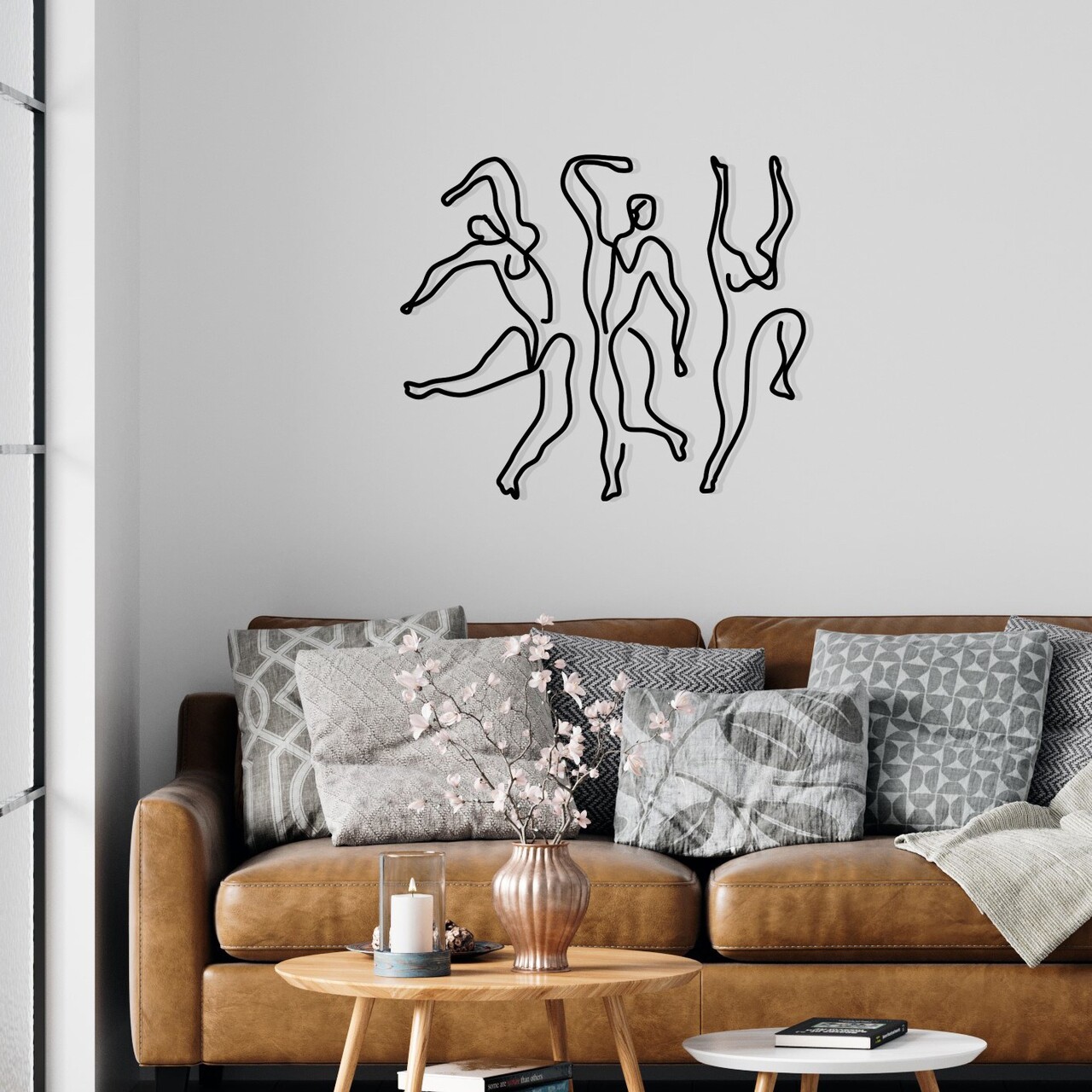 Decoratiune de perete, Famiglia, Dimensiuni: 90 x 54 cm, Negru - view 3