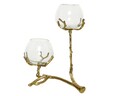 Suport pentru lumanari Branch, Decoris, 24.5x23x28 cm, aluminiu, auriu