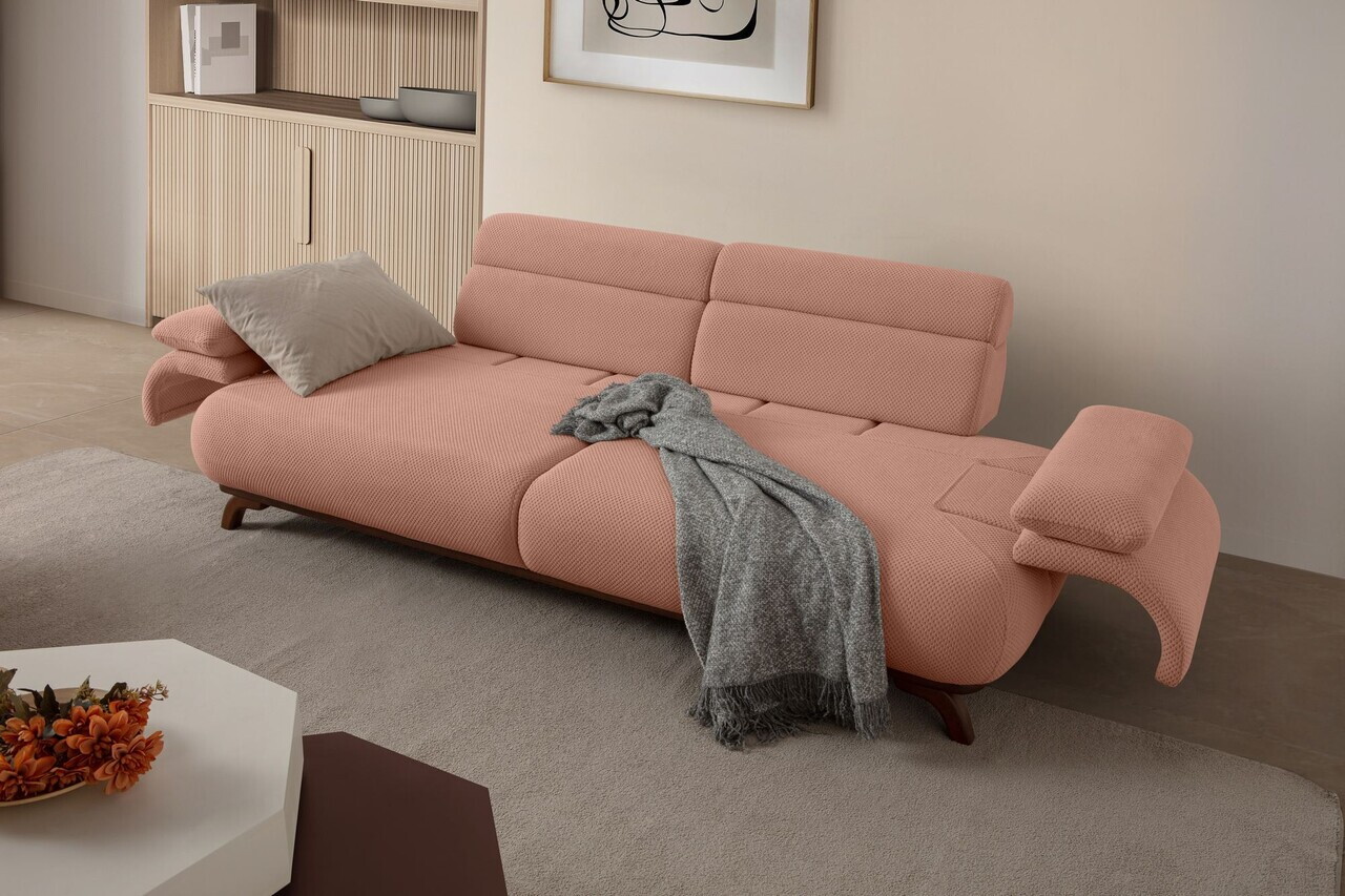 Canapea 3 locuri, Atelier del Sofa, 752EST1152, Lemn de carpen/PAL melaminat, Roz pudra - view 3