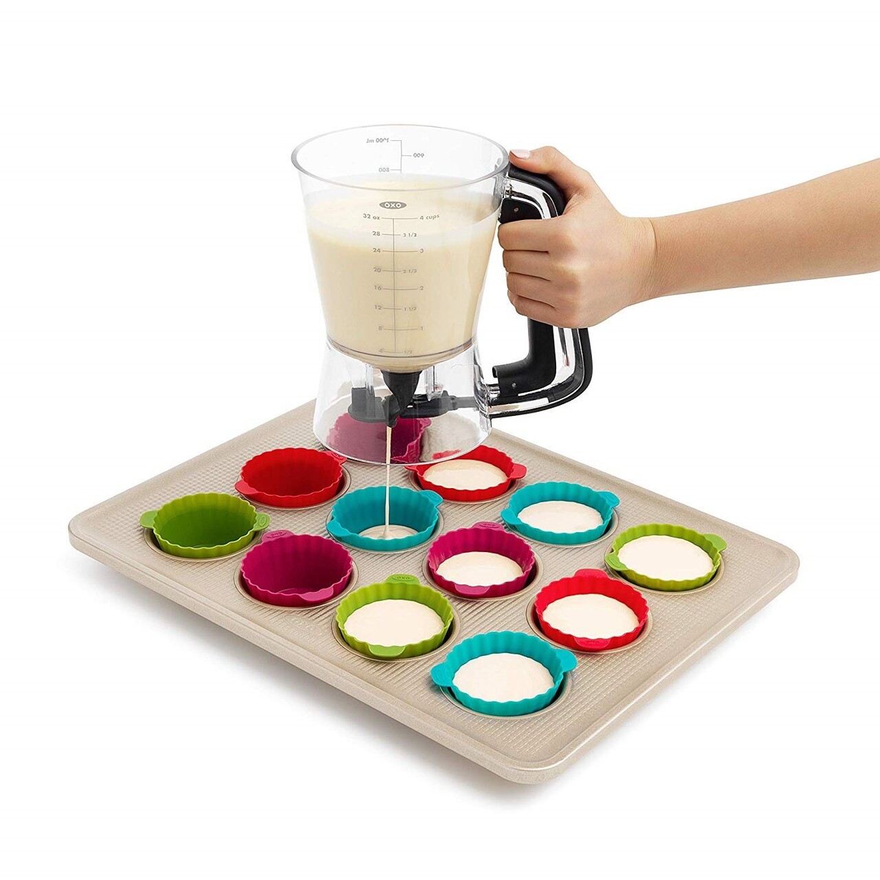 Dozator gradat pentru aluat, plastic, 1000ml, "Good Grips" - OXO - imagine 9
