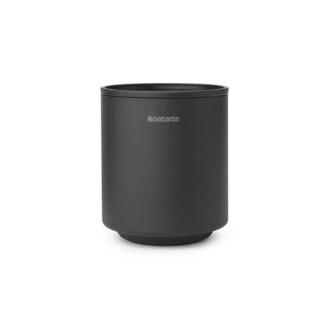 Suport periute si pasta de dinti, Brabantia, MindSet Infinite Grey, 8.1x8.1x9.4 cm, otel, gri