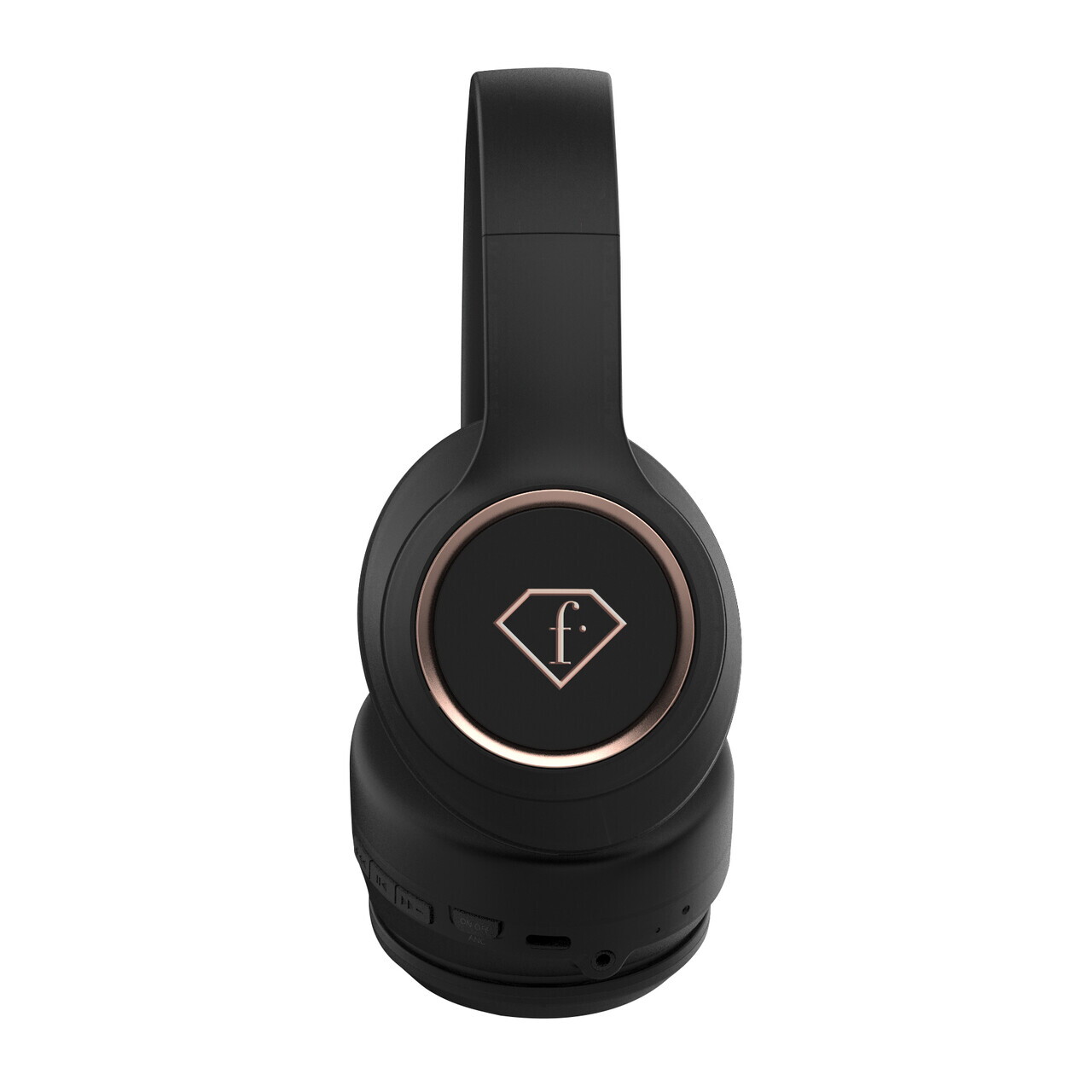 Casti wireless ANC Fashion TV, Matte Black-Rose Gold, 17x18.5x8 cm, negru - imagine 4
