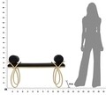 Bancheta Ribbon Black, Mauro Ferretti, 112.5 x 49 x 53 cm, fier/poliester
