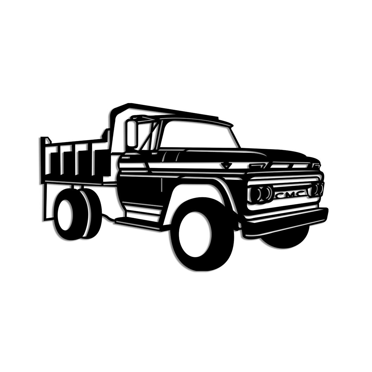 Decoratiune de perete, GMC Truck 1962, Dimensiune: 60 x 35 cm , Negru — imaginea 5