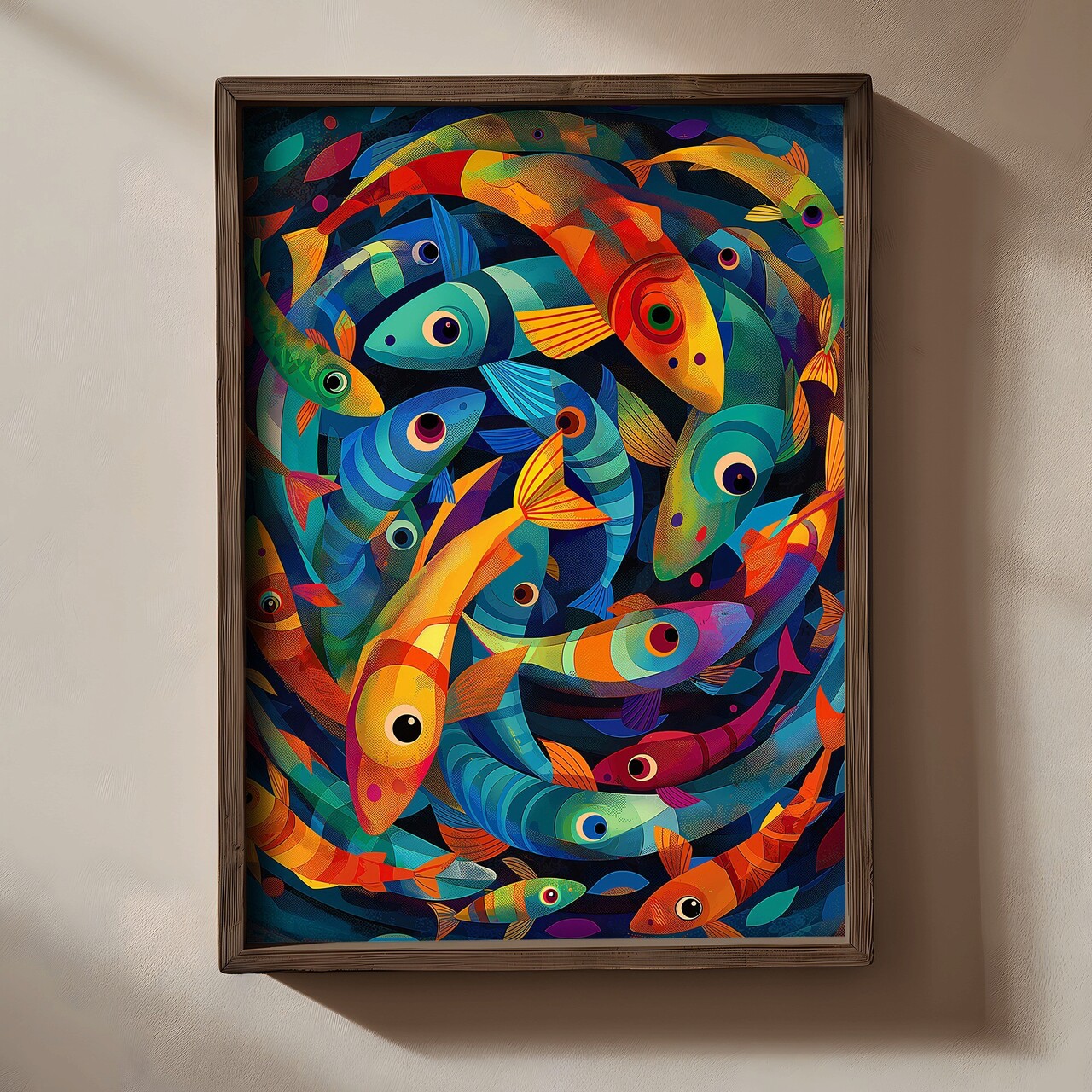 Tablou decorativ TUN076-L Lemn Multicolor