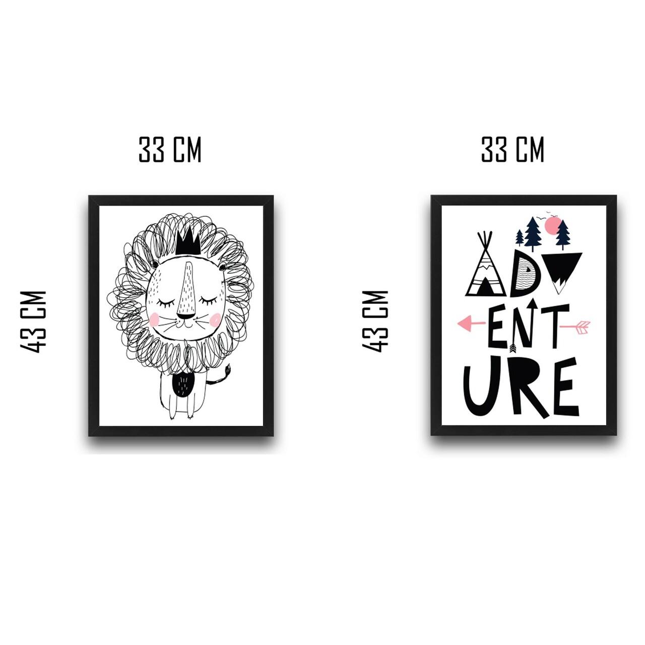 Set 2 tablouri decorative, Adventure Set, PAL, Hartie, Multicolor