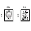 Set 2 tablouri decorative, Adventure Set, PAL, Hartie, Multicolor
