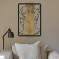 Decoratiune de perete, Aether, Cadru: Lemn (Grosime: 2 cm), Verde/Negru