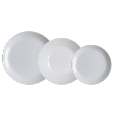 Serviciu de masa 18 piese, Luminarc, Diwali Granit, sticla, gri bucătărie