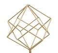Decoratiune Cube, Mauro Ferretti, 16x18x41.5 cm, fier, auriu/alb