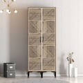 Dulap pentru haine, Hommy Craft, Kumsal PP, 80x47.5x201.4 cm, PAL, Maro/Crem
