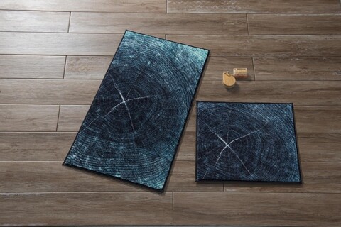Set 2 covorase de baie timber, confetti, 50x57 cm/57x100 cm, verde