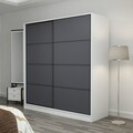 Dulap pentru haine, Minerva, Kale, 180x190x52 cm, PAL, Alb / Antracit