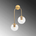 Aplica de perete, Fulgor, 942FLG2119, Metal, Auriu