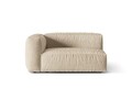 Modul stanga pentru canapea, 1 loc, Martina-120, Micadoni Home, 160x106x75 cm, catifea, bej deschis