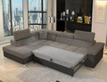 Coltar extensibil stanga 4 locuri ELTAP, ERI-43, Eridano, 275x202x88 cm, lemn/poliester, gri/negru
