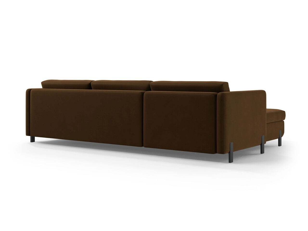 Coltar extensibil dreapta 4 locuri, Gloria, Micadoni Home, 266x170x88 cm, catifea, ciocolatiu — imaginea 4