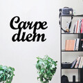 Decoratiune de perete, Carpediem 1, metal, 50 x 38 cm, negru