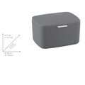 Cutie depozitare Barcelona, Wenko, 19.5x16x11 cm, plastic/TPE, gri inchis
