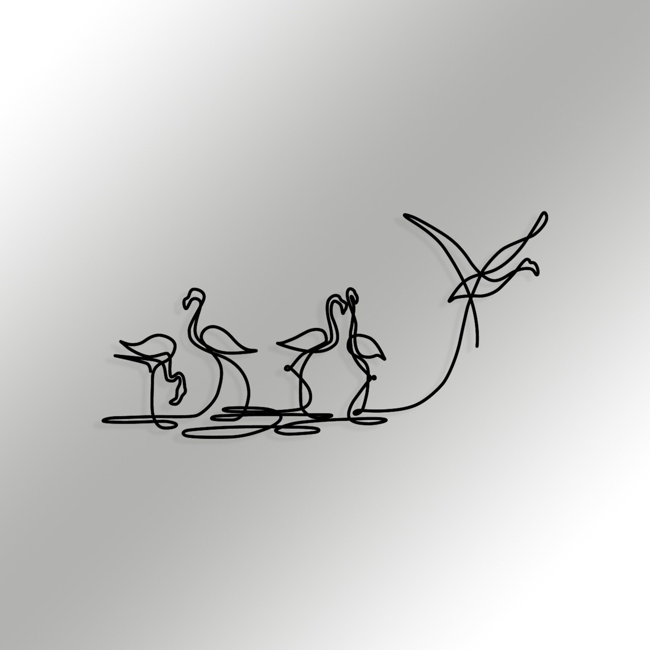 Decoratiune de perete, Flamingo 316 S, 10 x 15 cm, Negru - view 5